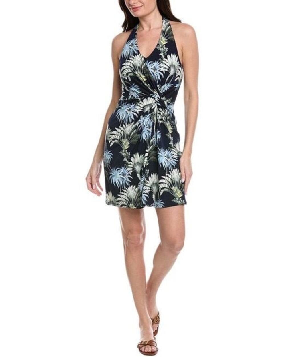 Tommy Bahama Women's Blue Sophia Palisade Palms Mini Dress XS